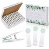 trendfinding Mollette per abiti in acciaio inossidabile - con impugnatura e interno morbidi Softgrip/Softtouch - 48 pezzi - Bianco-verde chiaro