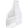 roba Baldacchino per Lettino e Culla - 16% cotone e 84% PES - 160 x 250 x 0.5 cm - Permette il Circolo dell'Aria - Design che si Adatta ad ogni Cameretta - Bianco