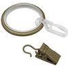 Gardinia Anello per Tenda per bastoni per Tenda, incl. Inserti scorrevoli, Ganci Pieghevoli e Ganci a Clip, Linea Kira