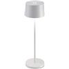 Zafferano Olivia Pro Lampada da Tavolo Bianco Opaco