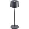 Zafferano Olivia Pro Lampada da Tavolo Grigio Scuro