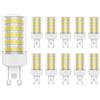 Ainise Lampadine G9 LED 10W Equivalente a 80W Lampada Alogena,800 LM,Bianca Fredda 6000K, Confezione da 10