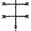 ACT Braccio per monitor 4 Monitore per 32, VESA 75/100mm, altezza regolabile Quad Monitor Stand per scrivania, inclinazione 180°, girevole a 360°, peso max. 8KG - AC8304