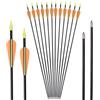 ELONG OUTDOOR Frecce ad arco in fibra di vetro, 12 pezzi, per tiro ad arco, 28 30 pollici, per tiro ad arco, 7 mm