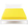 Kiro Oro Lenzuola Lenzuolo sotto Maxi con Angoli Letto 100% Cotone (Matrimoniale 180x200, Giallo)