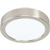 Eglo LED Lampada da soffitto Fueva 5, Ø 16 cm, lampada singola da montare in acciaio con diffusore in plastica, lampada da soffitto in nichel opaco, bianco, LED luce neutra