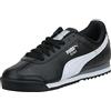 Puma Roma Basic, Scarpe da Ginnastica Basse Uomo, Bianco Schwarz Weiß Silberfarben, 40 EU