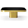 CLASSICON tavolino BOW 2 - BOW2-BRASS-BLACK-GLASS