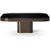 CLASSICON tavolino BOW 2 - BOW2-BURNISHED-BRASS-BLACK-GLASS