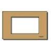 Vimar Spa Placca 3M sp. Allum. Scatto Bronzo Serie 8000 VIMAR 08657.BR