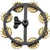 Meinl Percussion HTHH1B-BK - Tamburello per Hi-Hat con 1 fila di cimbalini in ottone martellati a mano, colore: Nero