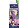 Faber-Castell - Goldfaber Aqua Dual Marker Fantasy, 6 colori | Pennarelli dual con punta a pennello e pennarello a punta fine, diluibili con acqua, per acquerello e lettering