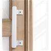 KAFENDA Maniglia in Lega di Alluminio per Porta Scorrevole in Vetro - per Balcone, Bagno, Armadio (Bianco, Metallo)