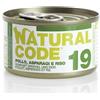 Natural Code per Gatto da 85g Gusto 19 - Pollo Asparagi e Riso