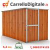 notek Box in Acciaio Zincato Casetta da Giardino in Lamiera 1.75 x 3.07 m x h1.82 m - 95 KG - 5,4 metri quadri - LEGNO