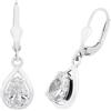 Amor Orecchini in argento sterling 925 da donna, orecchini con zirconi sintetici, oro rosa 3 cm, argento 2,8 cm, forniti in una confezione regalo per gioielli, Ciondolo In Argento