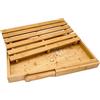 Nerthus FIH 939 tagliere pane bambù con coltello acciaio inox griglia raccoglibriciole