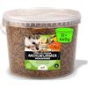 UGF Underground Food UGF - Premium Mealworm secchio da 3 litri - 460g, snack per insetti criceti, ricci, roditori, lucertole, tartarughe - cibo universale