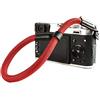 LXH Nylon fotocamera cinturino da polso cinturino regolabile per Sony NEX Leica Canon Nikon Panasonic Fujifilm Olympus Pentax fotocamere compatte mirrorless (rosso)