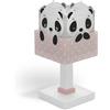 Dalber Lampada da tavolo o comodino per bambini Panda orso rosa