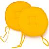PARAMAISON Cuscini Sedia con Lacci Giunk, Set da 2 pezzi Rotondo, Imbottito, Interni od Esterni, Non Sfoderabile, Ø 40 cm, Vari Colori