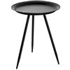 HAKU Tavolino rotondo in metallo nero Tavolino rotondo piccolo - Dimensioni: A 47 x Ø 38 cm Stile: Moderno