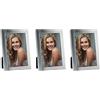 Hama Davos - Cornice portafoto, 3 pezzi, 10 x 15 cm, colore: Argento