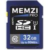 MEMZI Pro - Scheda di memoria SDHC da 32 GB, classe 10, 80 MB/s, per fotocamere digitali Nikon Coolpix P o serie S