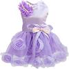 Izefia Cane Vestito di Lusso Cucciolo Gonna Vestiti per Cani Principessa Abiti da Sposa Abito da Sera Tutu Gonna Fiore Rosa Bowknot Vestito per Piccolo Cane
