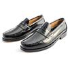 Marttely Castellanos Artesanos Penny Loafer con suole in pelle * Handmade in Spain, Nero , 41 EU