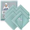 MR.SIGA Panno in Microfibra per la Pulizia di Bicchieri, di Vetri e Multiuso 6 Pack - 35 x 40cm