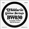 D'Addario Corda singola D'Addario BW030 per chitarra acustica, Bronze Wound, 030