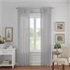 Elrene Home Fashions Crushed Semi-Sheer Regolabile Tie Top Singolo Pannello Finestra Tenda, Gray, 52x95