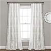 Lush Decor Nova Ruffle - Coppia di tende per finestra, 106,7 x 213,4 cm, colore: Bianco