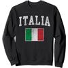Italia Italian Gifts Men Women Kids Yout Vintage Italia Bandiera Italia Felpa Unisex Adulto Grigio Melange S Manica Lunga