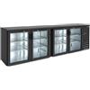 Klimaitalia Tavolo retro banco refrigerato ventilato Modello BB400GD con porte a vetro