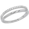 s.Oliver Anello da Donna in Argento 925, con zirconi sintetici, Argento, fornito in confezione regalo