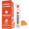 WHOOSH! Screen Shine Go XL Kit Pulizia iPhone - Bottiglia 100 Ml Con Panno Microfibra - Pulisci Occhiali Da Vista Per MacBook E Smartphone - Pulizia Potente Senza Aloni - Design Elegante Da Viaggio