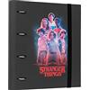 Grupo Erik: Raccoglitore A4 Stranger Things, Raccoglitore a 4 anelli con elastico e copertina rigida in cartone, 32 x 27,5 cm, Cartella Portadocumenti A4, stranger Things Gadget
