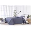 Todocama Copriletto trapuntato sottile con motivo piqué, per primavera, estate, autunno e inverno, 100% microfibra extra morbido, Copriletto multiuso, Letto 140/150/160 - 250x260cm, Blu Grigio