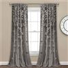 Lush Decor Riley Window Curtain (Single Panel) Tenda a Pannello Singolo, Poliestere, Grigio, 54W x 84L