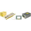 Vimar Plana 0T14653.01 Placca 3 moduli in tecnopolimero, 10 pezzi, bianco & Plana 0T14613 Supporto 3 moduli, con viti, per scatole 3 moduli, 10 pezzi