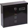 ARREGUI Chance E7104 Postale in Acciaio, Cassetta della Posta con Serratura Coperta e Portanome, Facile de Montare, Nero, Formato M (DIN A4 e riviste) - 24,5x31,2x10 cm