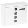 ARREGUI Chance E7101 Postale in Acciaio, Cassetta della Posta con Serratura Coperta e Portanome, Facile de Montare, Bianco, Formato M (DIN A4 e riviste) - 24,5x31,2x10 cm