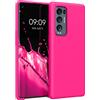 kwmobile Cover per Oppo Find X3 Neo Custodia - Back Case per Smartphone in Silicone TPU - Protezione Gommata - rosa shocking