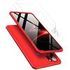 JOYTAG Huawei P20 custodia 360 gradi rosso nero ultra sottile tutto con protezione 3 in 1 PC Telefono Cover + vetro temperato pellicola protettiva schermo JOYTAG-rosso nero.
