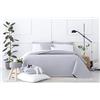 Todocama Copriletto trapuntato sottile con motivo piqué, per primavera, estate, autunno e inverno, 100% microfibra extra morbido, Copriletto multiuso, Letto 105 - 200x260cm, Grigio Chiaro