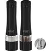 Russell Hobbs Macina Pepe, Macina Sale E Pepe Elettrico, Ceramica, Macina Da Fino A Grossolano, Illuminazione Led Alla Base, 2 Coperchi, A Batteria, 28010-56, Nero