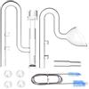 FZONE 13mm Aquairum Mini Glass Skimmer Lily Pipes Kit Inflow e Outflow per Mini e Nano Tank Filter 12/16mm