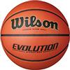 Wilson, Pallone da basket, Evolution, Arancione, Adulto, finta pelle, Indoor, Misura 6, WTB0586XBEMEA
